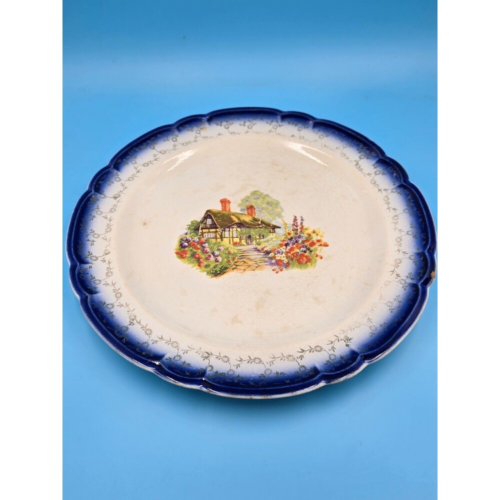 Vintage French Saxon Warranted 22k Gold USA Plate Kitchen Decor
